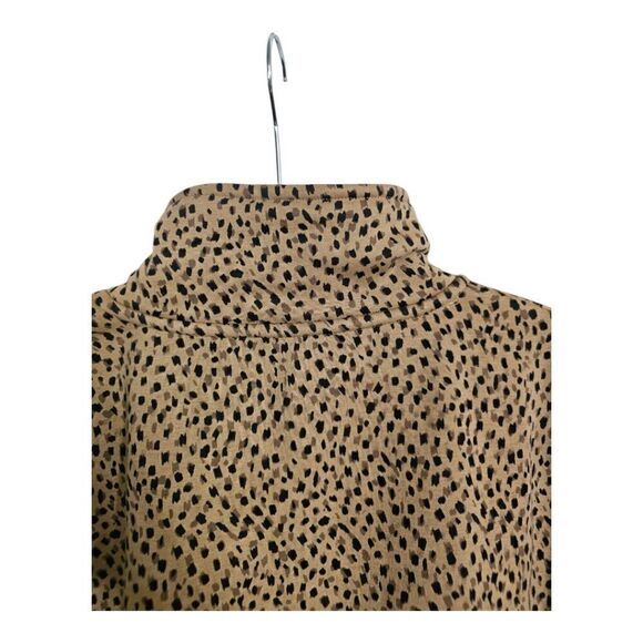 NWT FABLETICS Cozy Fleece Half Zip Abstract Cheetah Sweatshirt - Size Large - Picture 5 of 10